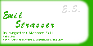 emil strasser business card